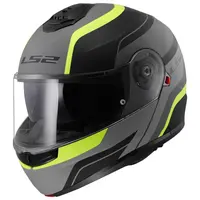 Výklopná přilba LS2 FF908 Strobe II MONZA Matt Black H-V Yellow 3XL (65-66)
