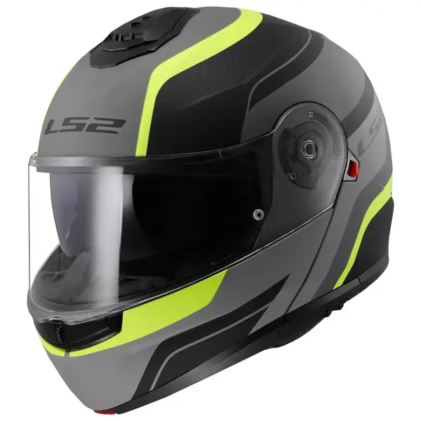 Výklopná přilba LS2 FF908 Strobe II MONZA Matt Black H-V Yellow 3XL (65-66)