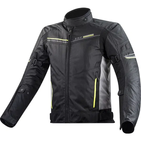 Pánská moto bunda LS2 Shadow Man Black Titan černo-šedá 4XL