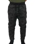 Mikbaits tepláky black camou jogger sherpa - 3xl