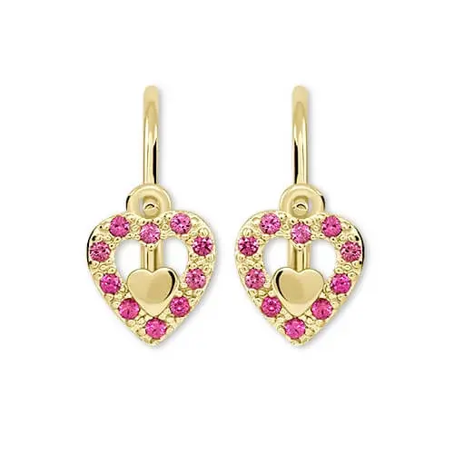 Soliter Dívčí srdíčkové náušnice ze zlata 745 239 001 00779 0000770