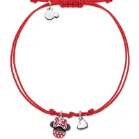 Disney Červený textilní náramek Minnie Mouse BS00012RL