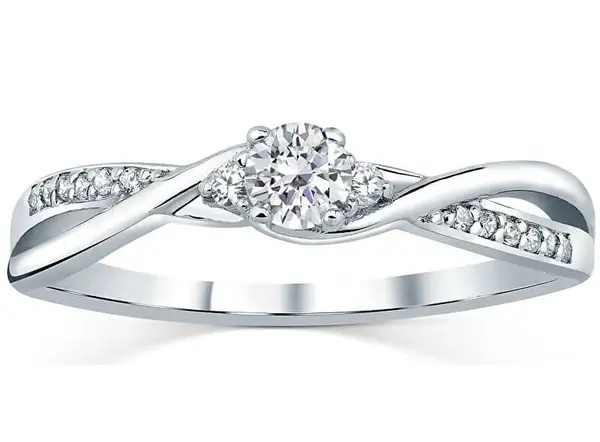 Silvego Stříbrný prsten s krystaly Swarovski FNJR085sw 60 mm