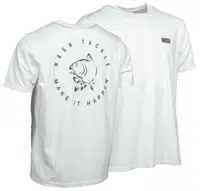 Nash tričko make it happen carp logo t-shirt ecru - l