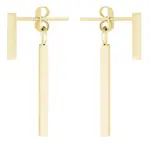 Troli Pozlacené ocelové náušnice Hranolky