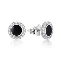 Beneto Třpytivé stříbrné náušnice TAGUP1629