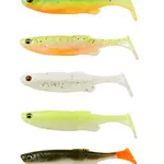 Savage gear gumová nástraha fat minnow t tail darkwater mix 5 ks - 9 cm 7 g