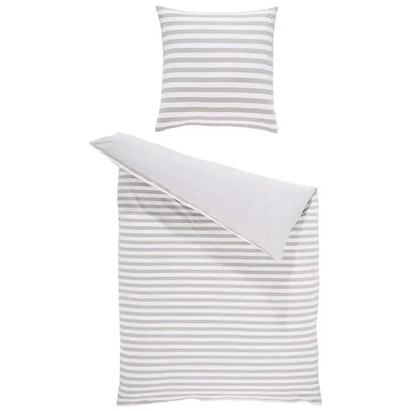 Bio:Vio OBOUSTRANNÉ POVLEČENÍ, žerzej, šedohnědá, 155/220 cm