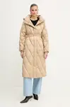 Péřová bunda Luisa Spagnoli béžová barva, přechodná, 542440
