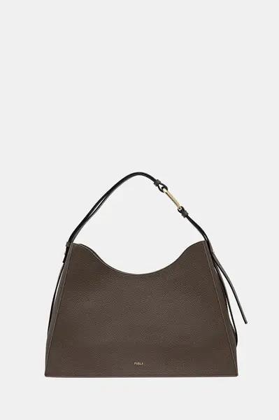Kožená kabelka Furla hnědá barva, WB01246.HSF000.2566S