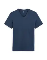Tmavomodré pánske basic tričko Celio Debasev
