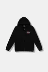 Dětská bavlněná mikina Guess černá barva, s kapucí, vzorovaná, L5BQ06 KAX74