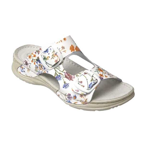 SANTÉ Dámské pantofle D/10/FLORA BÍLÁ v.42