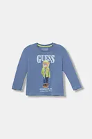 Detská bavlnená košeľa s dlhým rukávom Guess