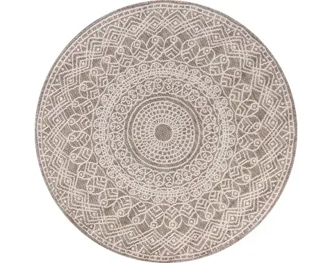 Kulatý koberec Jeans 120 cm, taupe