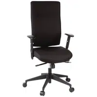MID.YOU OTOČNÁ ŽIDLE, plochá tkanina, černá