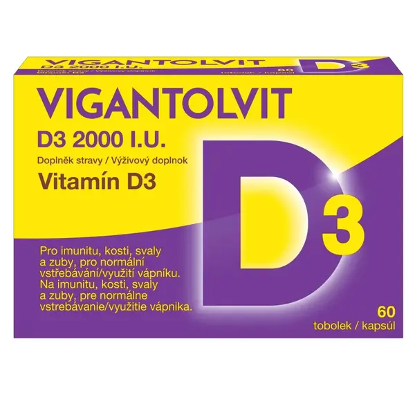 Vigantolvit Vitamin D3 2000 I.U. 60 tobolek