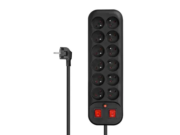 Prodlužovací přívod 12 zásuvek 1,8m DPM PPS52