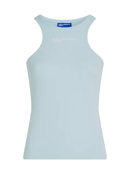 KARL LAGERFELD JEANS Top  svetlomodrá / biela