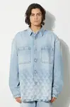 Džínová bunda Marcelo Burlon Laser Cross Dnm Overshirt