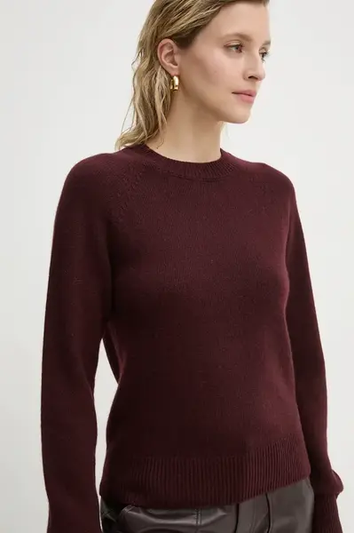 Kašmírový svetr A.L.C. Ashtyn vínová barva, lehký, 7SWPO01029