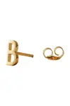Pozlacené stříbrné náušnice Design Letters
