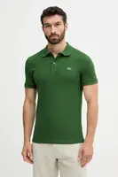 Bavlněné polo tričko Lacoste zelená barva, PH4012.-132