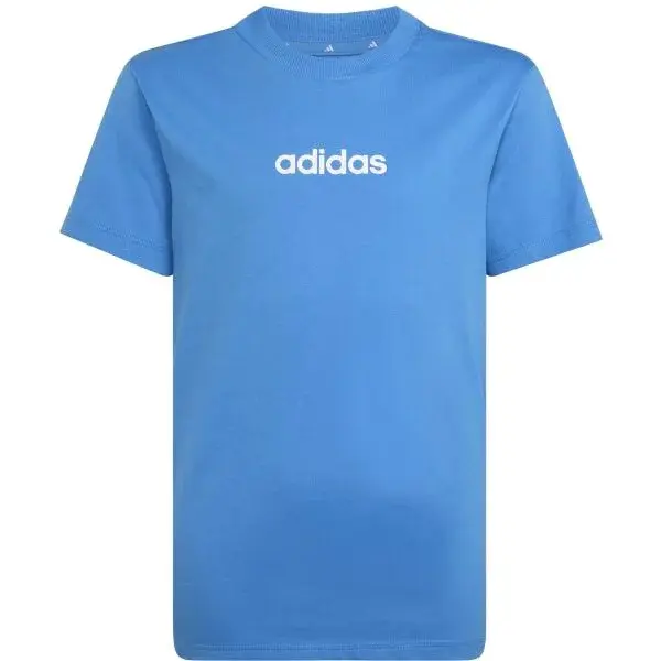 adidas LINEAR TEE 160 J Dětské triko, modrá, velikost