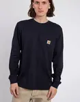 Tričko Carhartt WIP L/S Pocket T-Shirt Dark Navy
