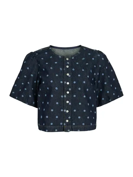 VILA Blúzka 'VIPAL'  tmavomodrá / modrá denim