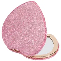 1Pc ABS & Glass Mirror Portable Makeup Folding Mirror