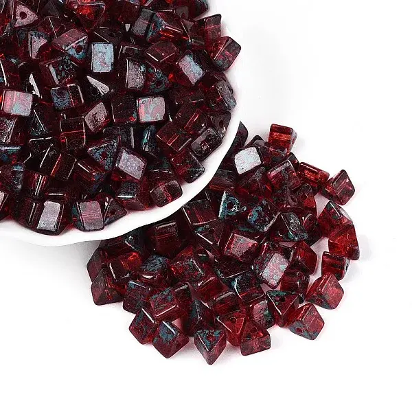 Picasso Transparent Glass Beads