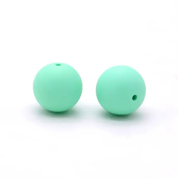 Silicone Beads Round Rubber Bead 15MM Loose Spacer Beads for DIY Supplies Jewelry Keychain Making
