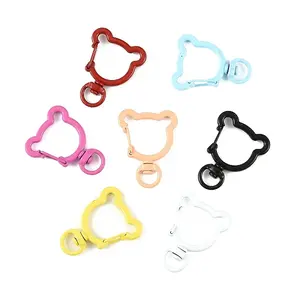 15Pcs Spray Painted Eco-Friendly Alloy Swivel Snap Hook Clasps