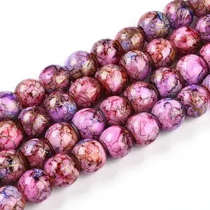 Baking Paint Glass Beads Strands