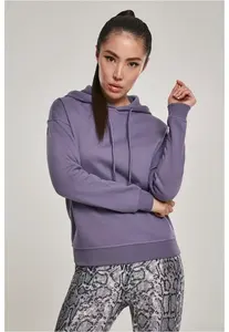 Dámska mikina s kapucňou v pudrovej farbe