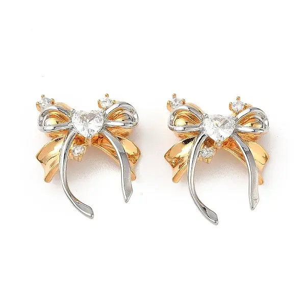 Brass Micro Pave Cubic Zirconia Pendants