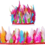 1 Bundle Fashion Feather Cloth Strand Costume Accessories