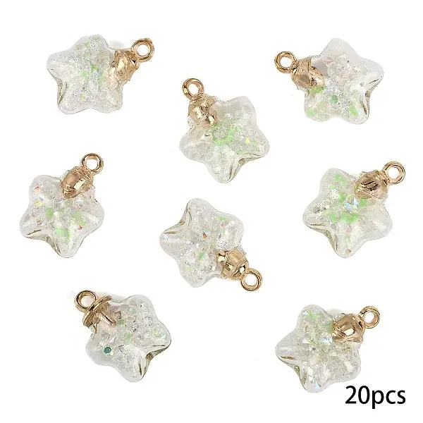 20Pcs Luminous Glass Pendants