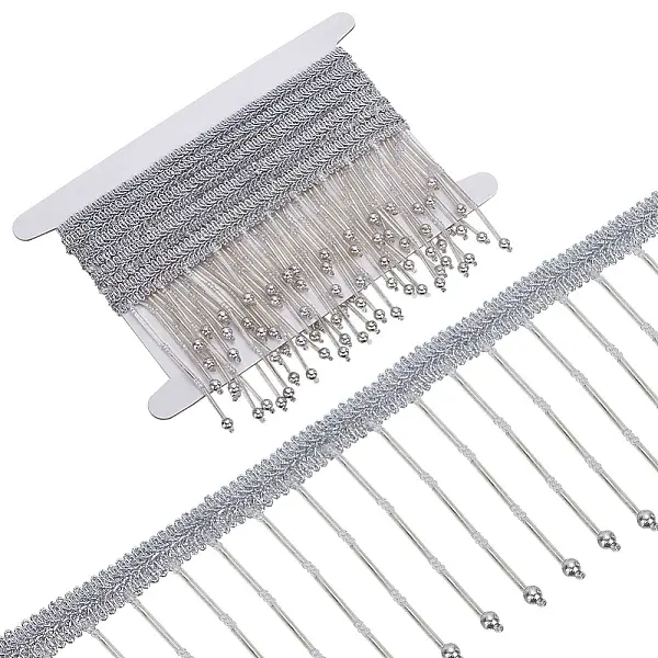 2M Glass Seed Bead Tassel Ribbons