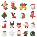 90Pcs 18 Styles Christmas Themed Opaque Resin Cabochons Sets