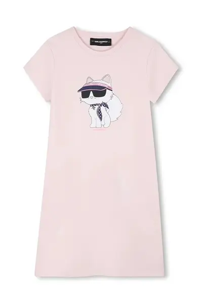 Dětské bavlněné šaty Karl Lagerfeld