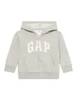GAP Tepláková bunda  sivá melírovaná / biela