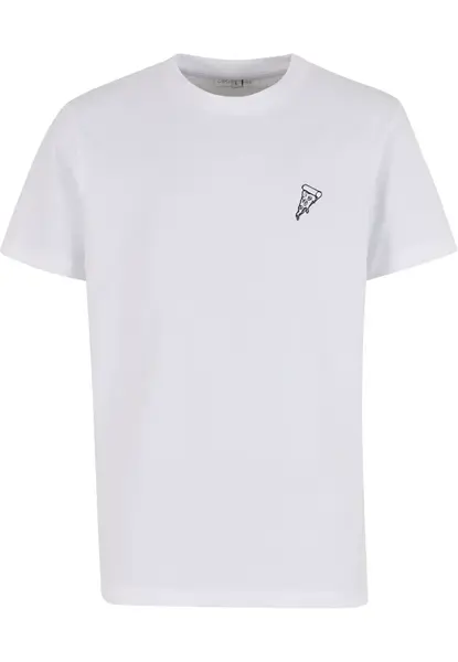 Mister Tee Tričko 'Pizza'  čierna / biela