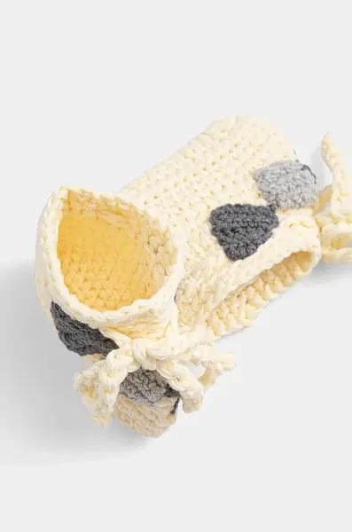 Kojenecké pantofle United Colors of Benetton béžová barva, 6VEEA8009