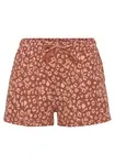 VIVANCE Pyžamové nohavice  hrdzavohnedá / s ružovými fľakmi
