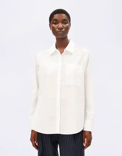 Armedangels Loose Poplin Shirt Blouse 188 white S