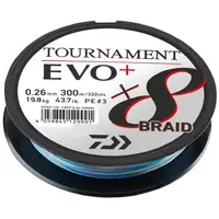 Daiwa splétaná šňůra evo+ multi color 300 m - 0,12 mm 8,6 kg