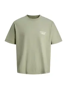 Jack & Jones Plus Tričko  olivová / šedobiela