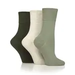 IOMI Gentle Grip dámske Diabetik ponožky ZELENÝ mix zdravotný lem